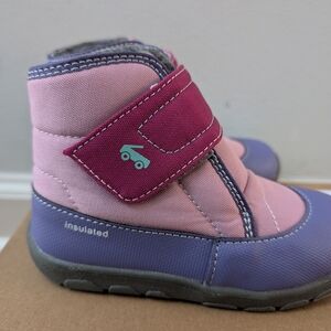 See Kai Run Pink and Purple Insulated Kids Snow Boots